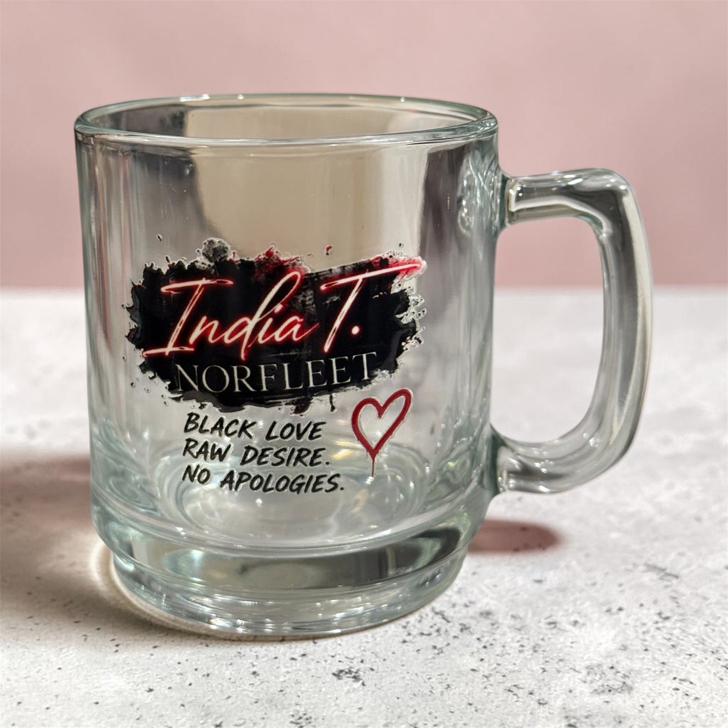No Apologies Glass Mug