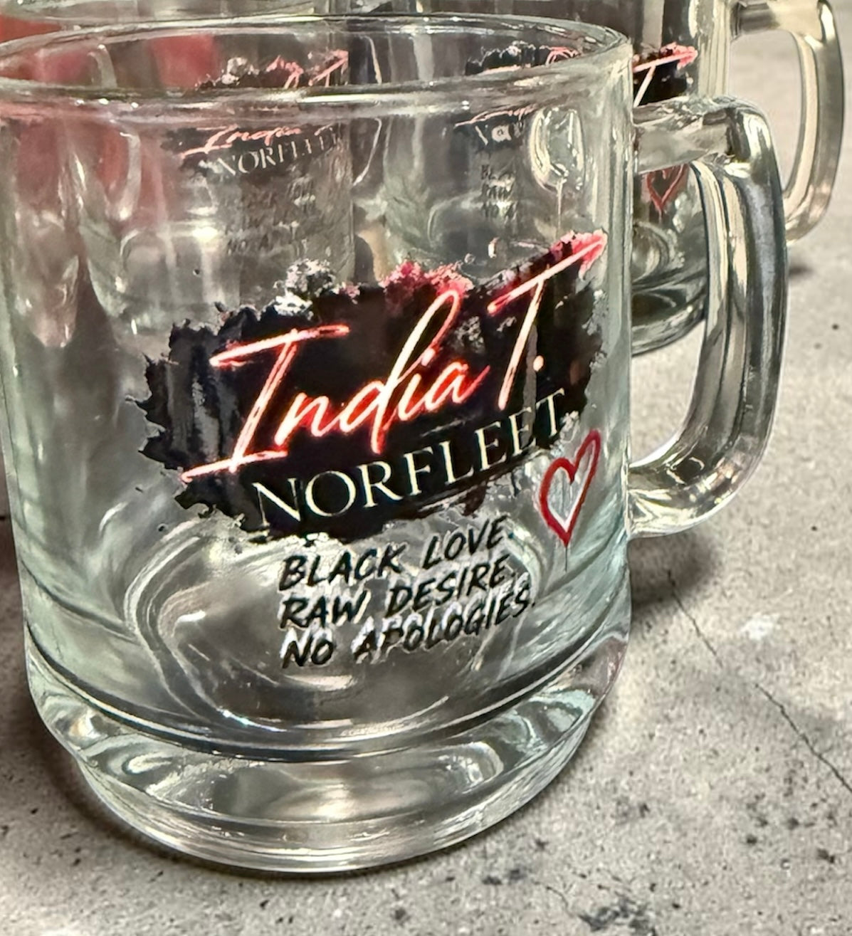 No Apologies Glass Mug